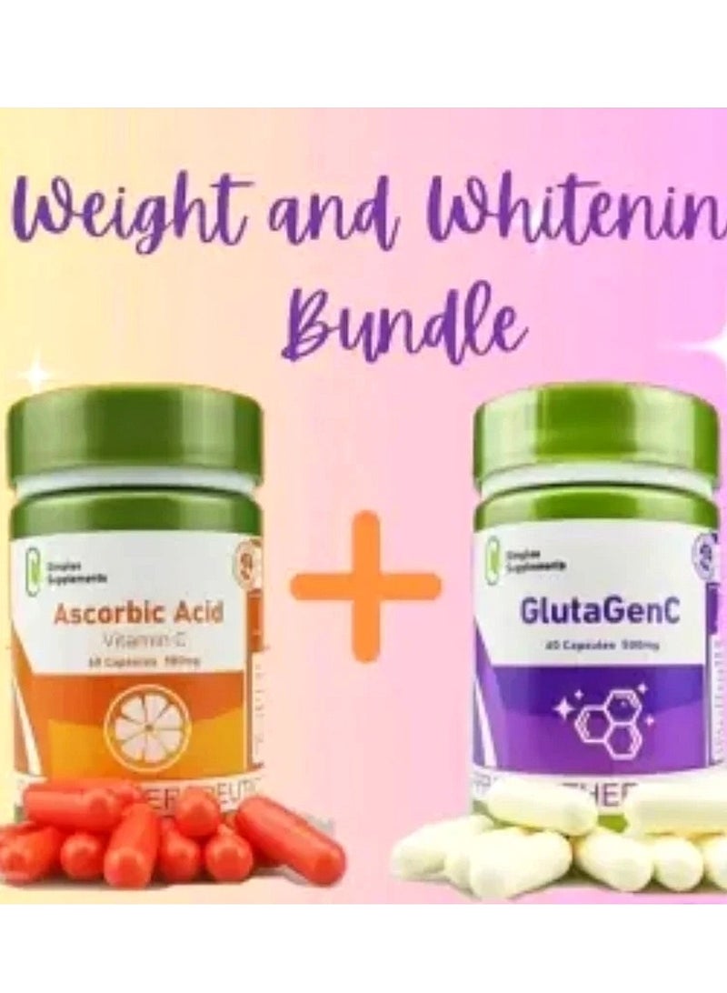 سيمبلى سبلمنتس مكمل كبسولة حمض الأسكوربيك من جلوتا سي و إسكروباد أسيد - Image 3